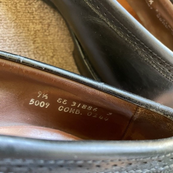 Allen Edmonds Black 9.5 Bridgeton Loafer Black Leather Dress Shoes Tassel main image 8